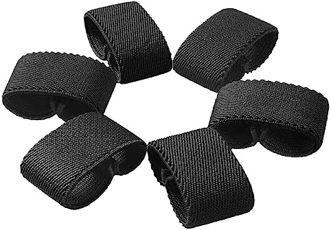 Elastic Belt Loop Keeper, Six Pack, All Black Set