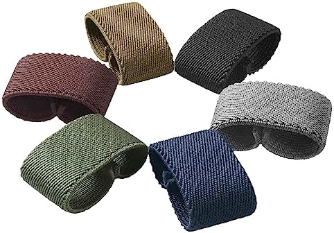 Elastic Belt Loop Keeper, Six Pack, Six Colour Set