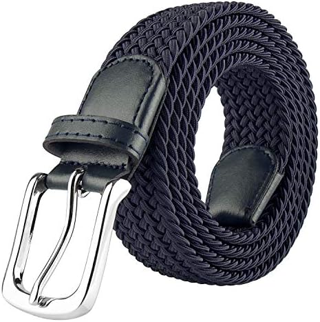Elastic Braided Belt, Dark Blue