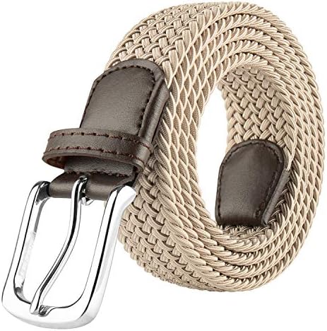 Elastic Braided Belt, Khaki