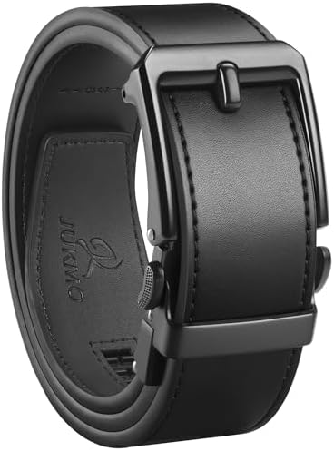 Leather Ratchet Belt, All Black