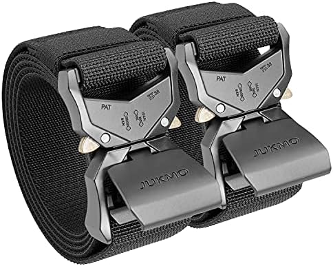 Military Rigger Tactical Belt, Two Pack, Black and Black
