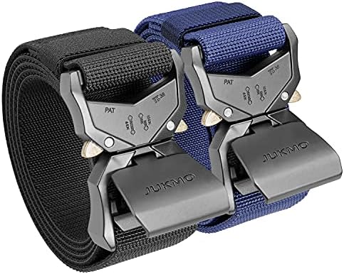 Military Rigger Tactical Belt, Two Pack, Black and Blue