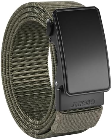 Nylon Ratchet Casual Belt, Army Green