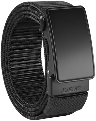 Nylon Ratchet Casual Belt, Black