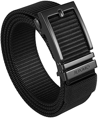 Nylon Slide-Buckle Ratchet Belt, Black