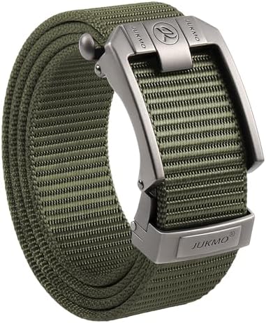 Nylon Web Ratchet Belt, Green