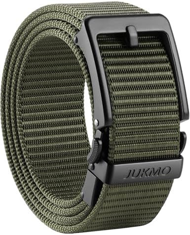 Pin-Look Ratchet Belt, Army Green