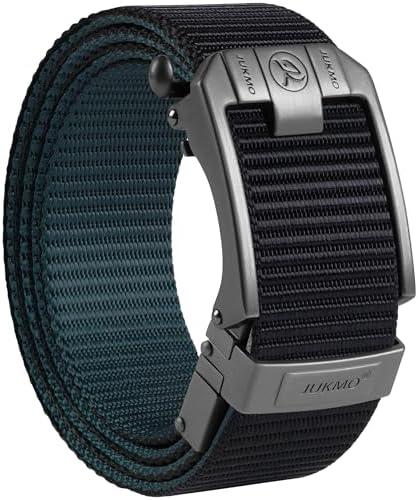 Two in One Reversible Ratchet Belt, Black/Blue
