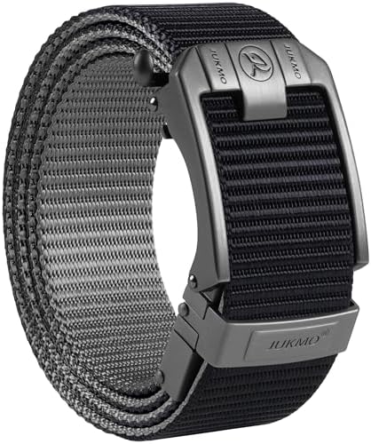 Two in One Reversible Ratchet Belt, Black/Grey